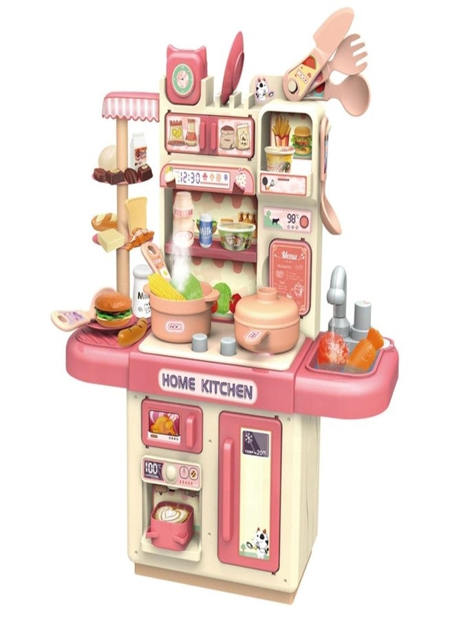 EXOMOON Playing Home Kitchen Set, Interactive Cooking Pretend Play Set for Kids, Includes Mini Utensils, Realistic Kitchen Toys, Toy for Imaginative Play -Multicolor - Image 1